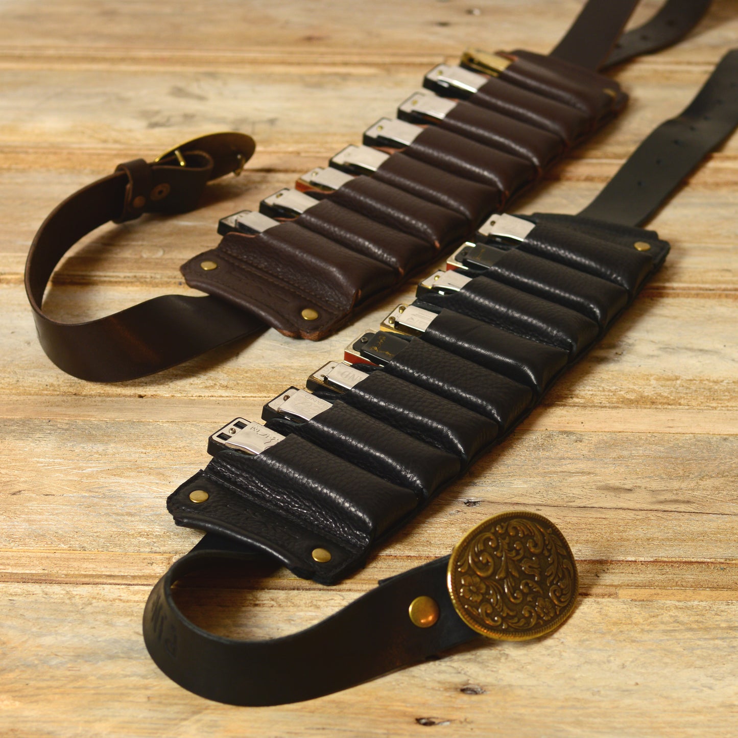 Leather Harmonica Belt