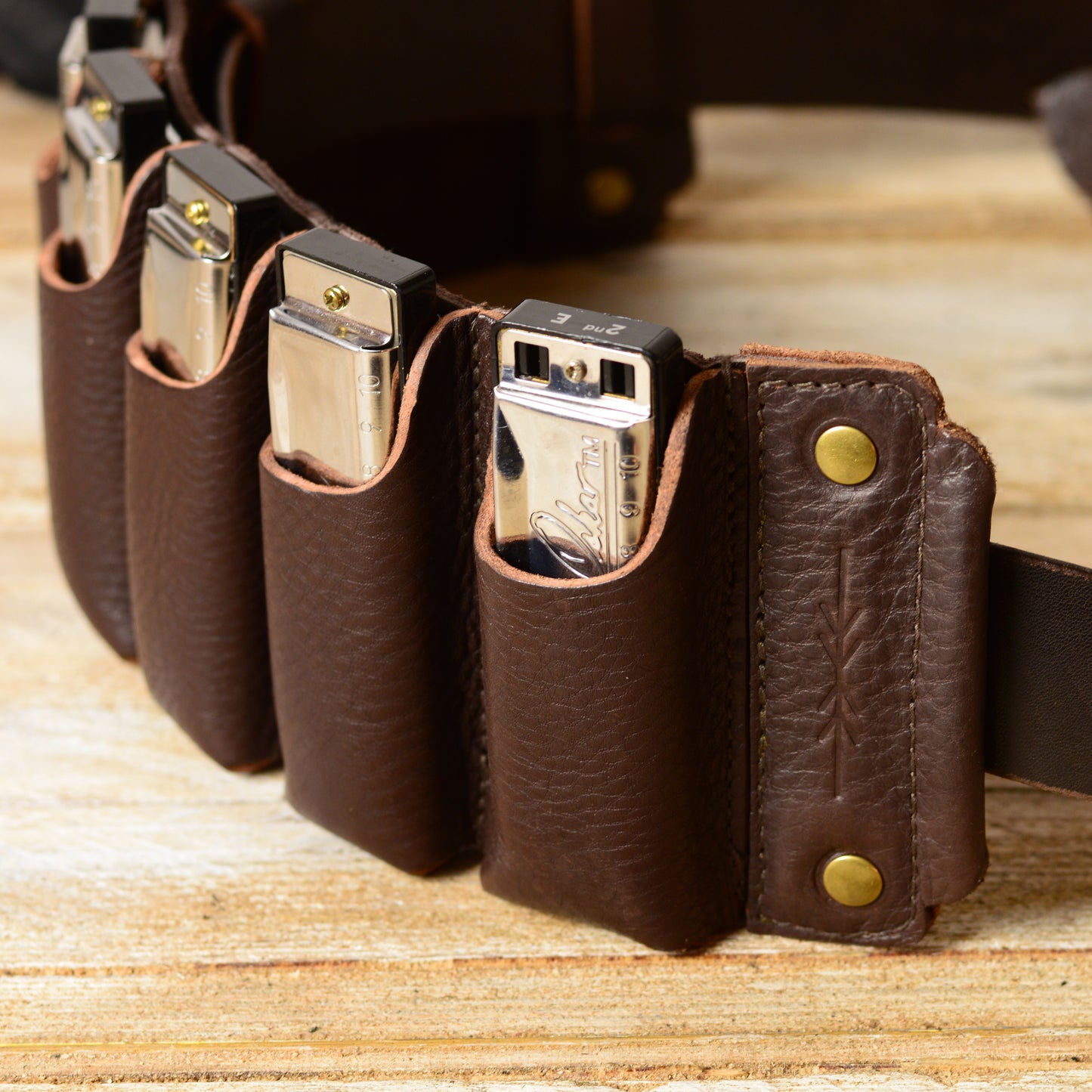 Leather Harmonica Belt