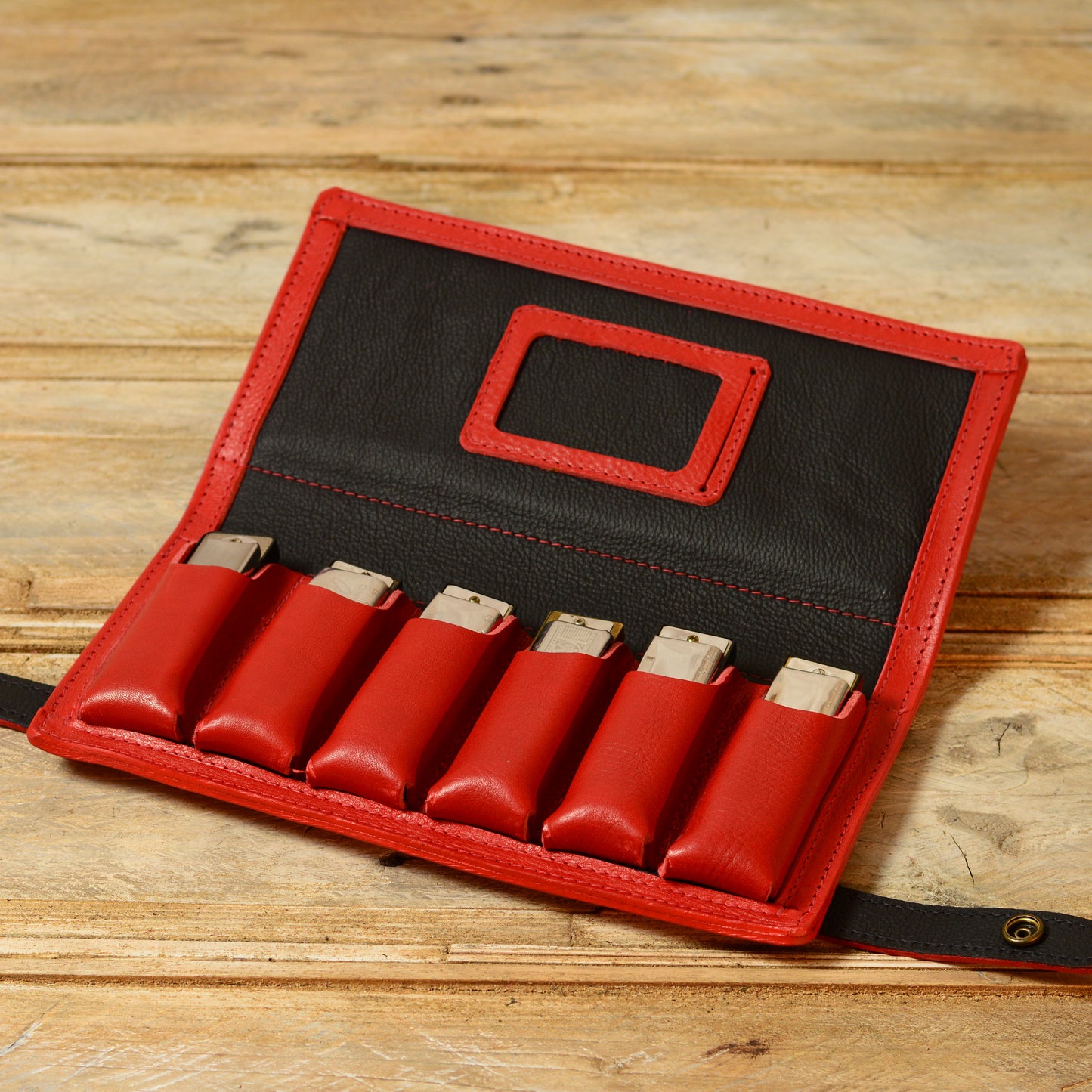 6-Pack Leather Harmonica Case